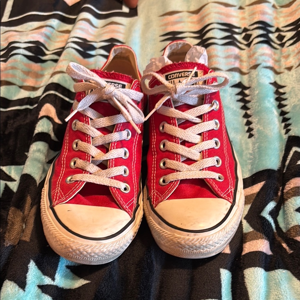 Converse red sneakers